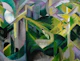 Deer in a Forest Art Mural - Green Multi