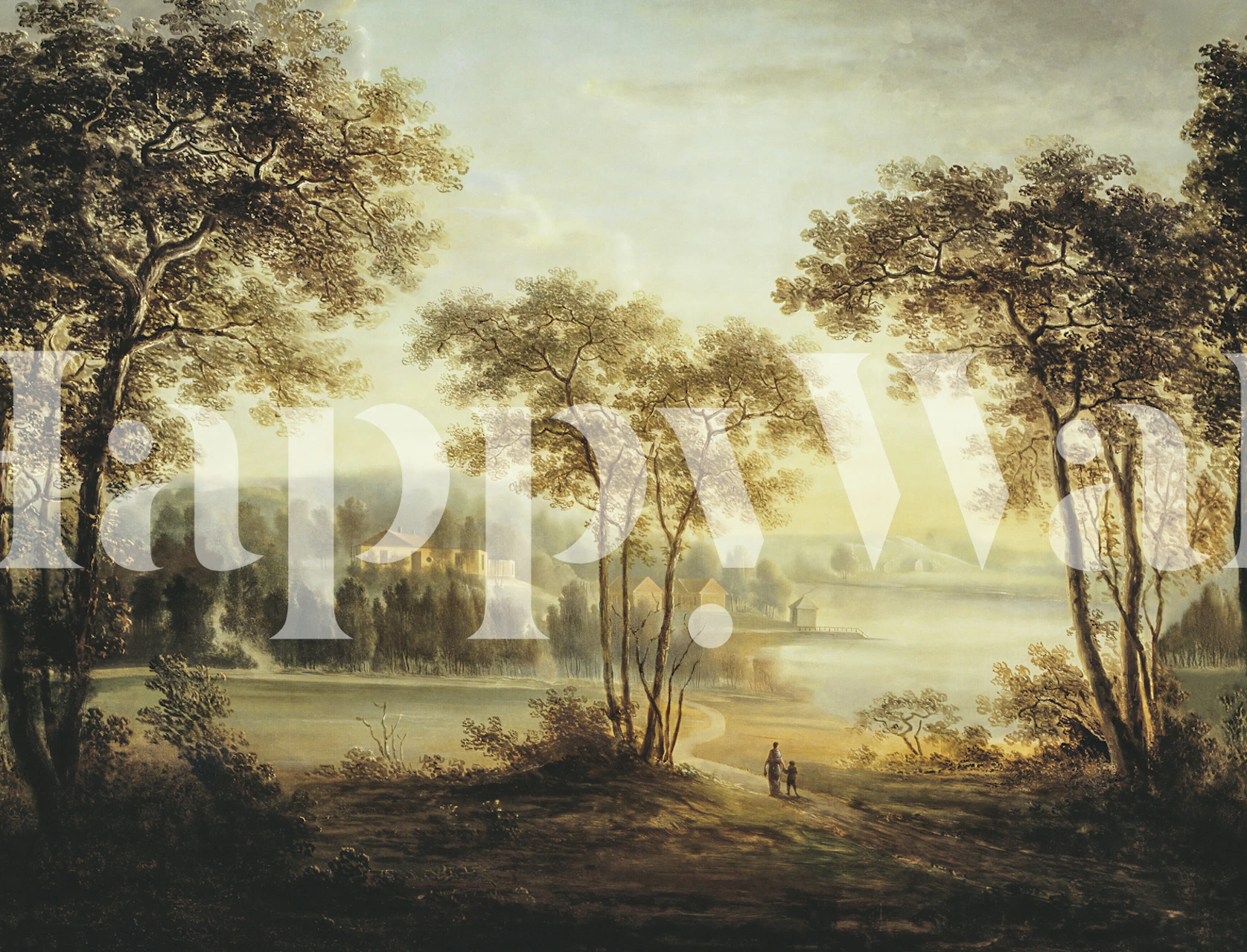 Golden Hour Antique Landscape tapet