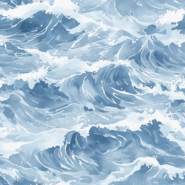 Navy Blue Rolling Waves