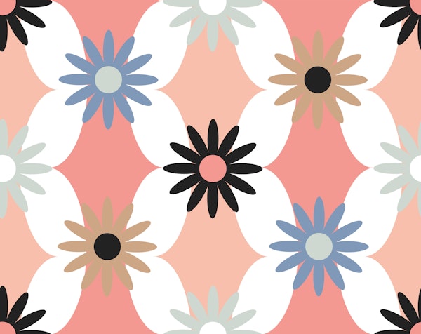 Retro Daisy Bloom Grid