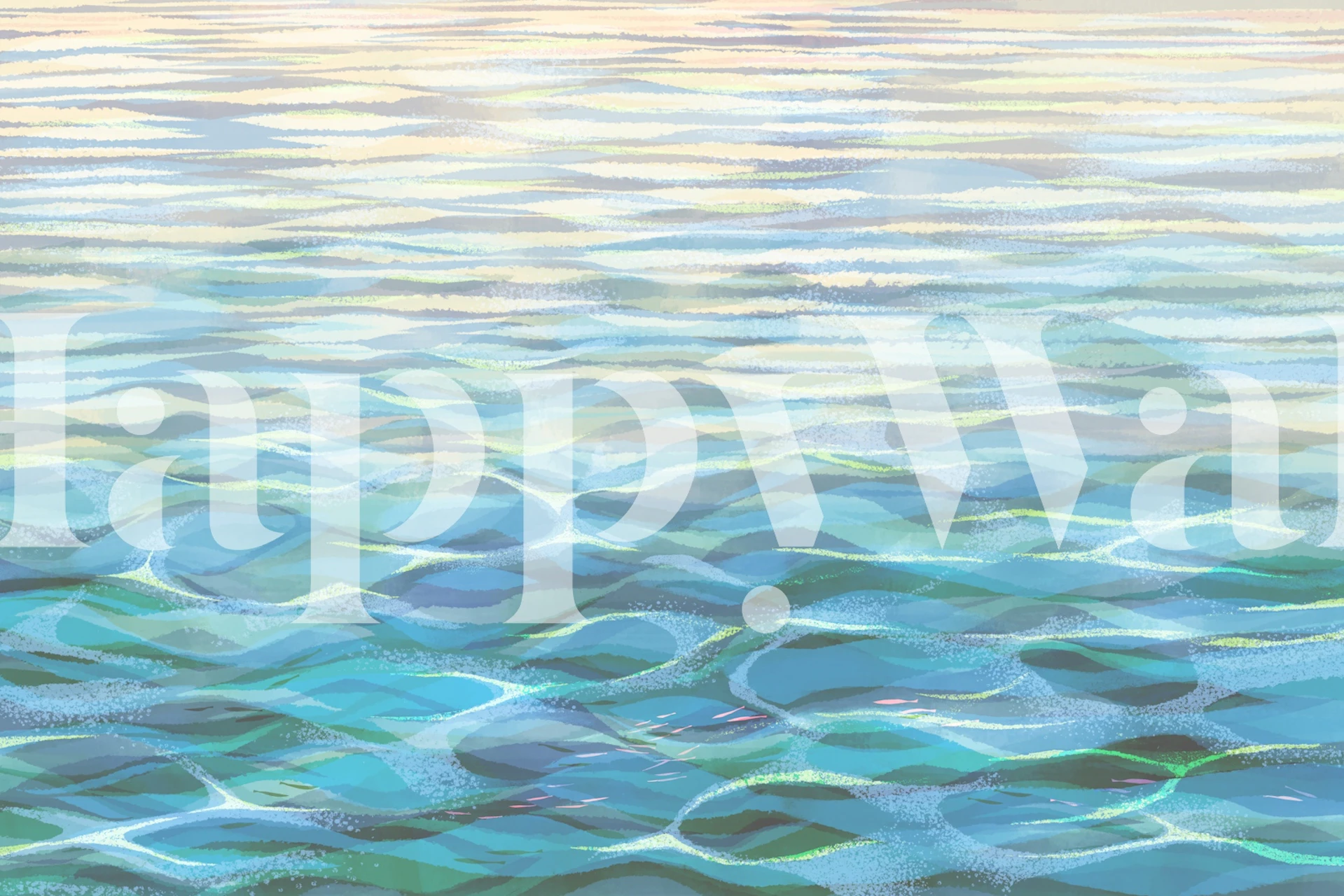 Cobalt Tropical Seascape tapet