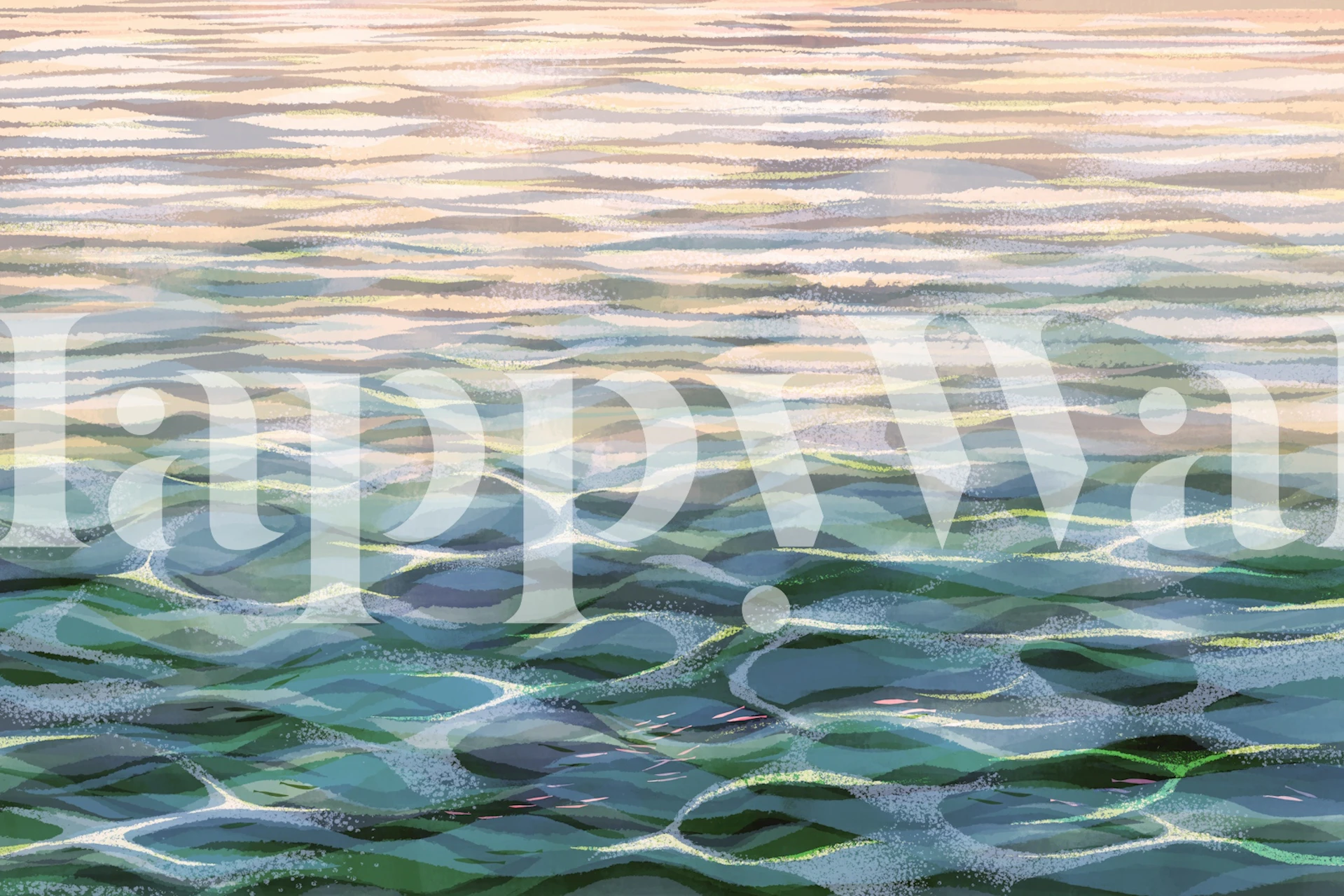Soft Blue Tropical Seascape tapet