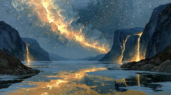 Celestial Fjord Night