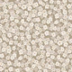 Soft White Botanical Blossom Field on Taupe
