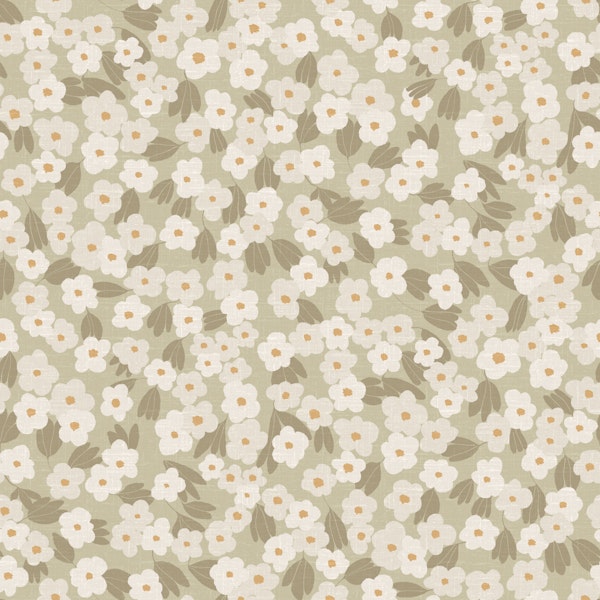 Sage Green Floral Meadow