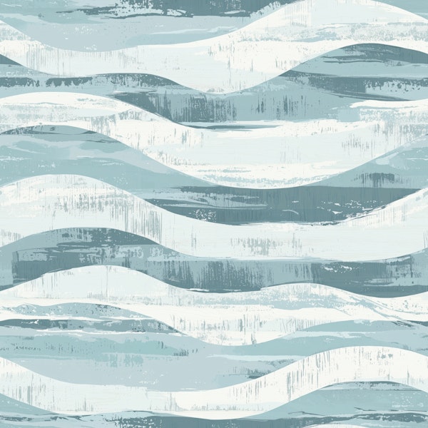 Coastal Blue Wave Stripes Pattern