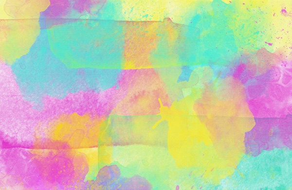 Soft Rainbow Paint Clouds