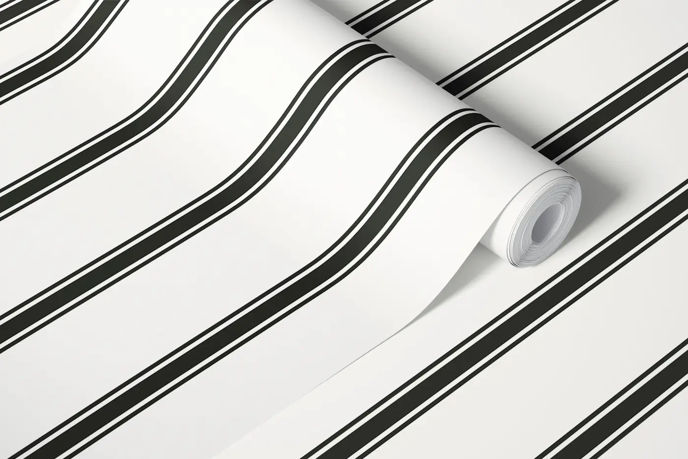 Modern Monochrome Stripes wallpaper roll