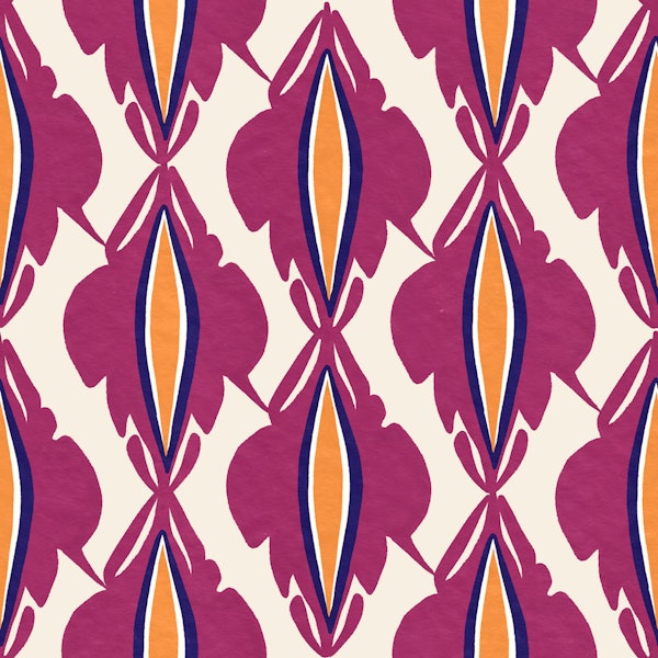 Hand Painted Ikat Shapes