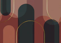 Art Deco Inspired Arches and Curves behang