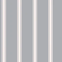 Soft Grey Ticking Stripe papel de parede