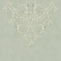 Botanical Leafy Garland - Sage Green behang