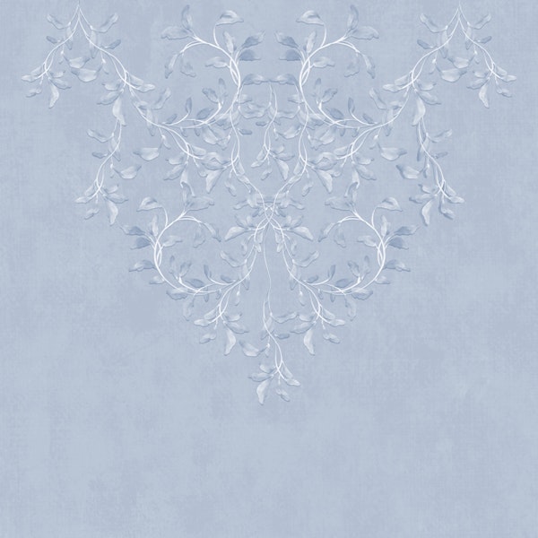 Botanical Leafy Garland - Misty Blue