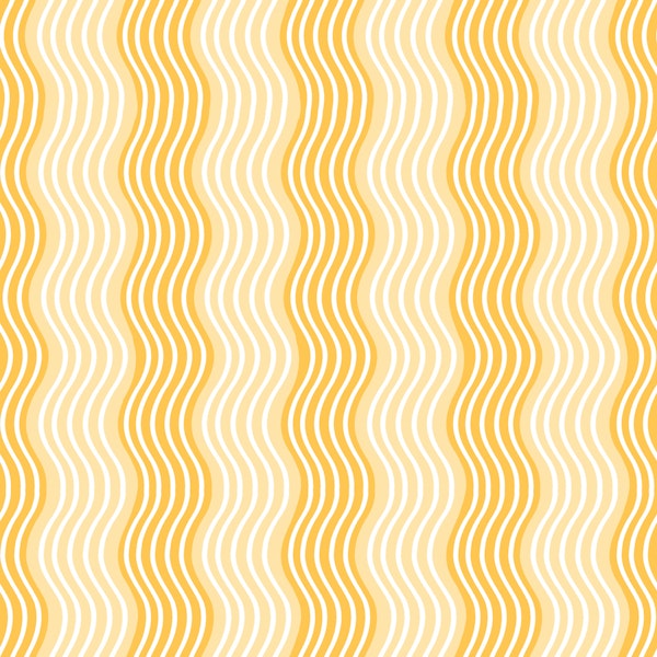 Butter yellow wavy stripes
