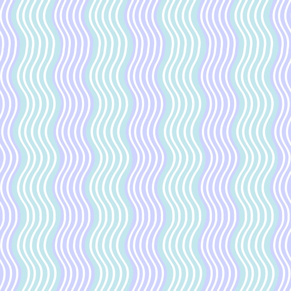 Lilac and turquoise wavy stripes