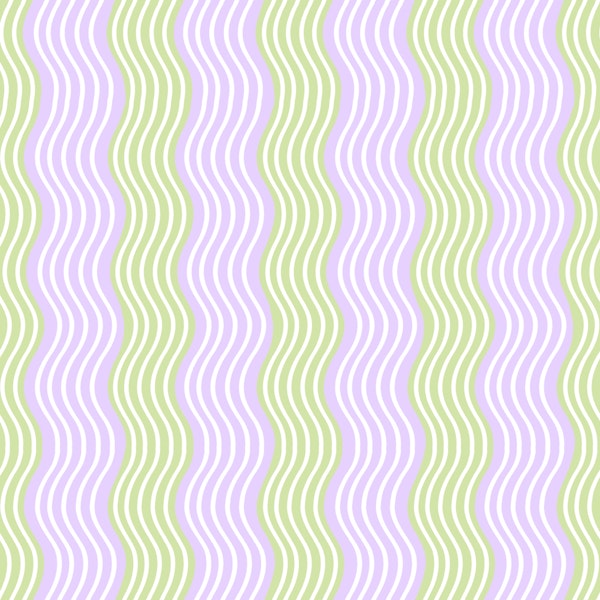 Lavender and lime wavy stripes