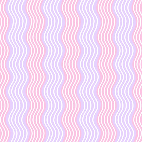 Lilac and pink wavy stripes
