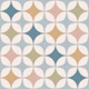 Mid Century Modern Geometric Petal Soft Blue