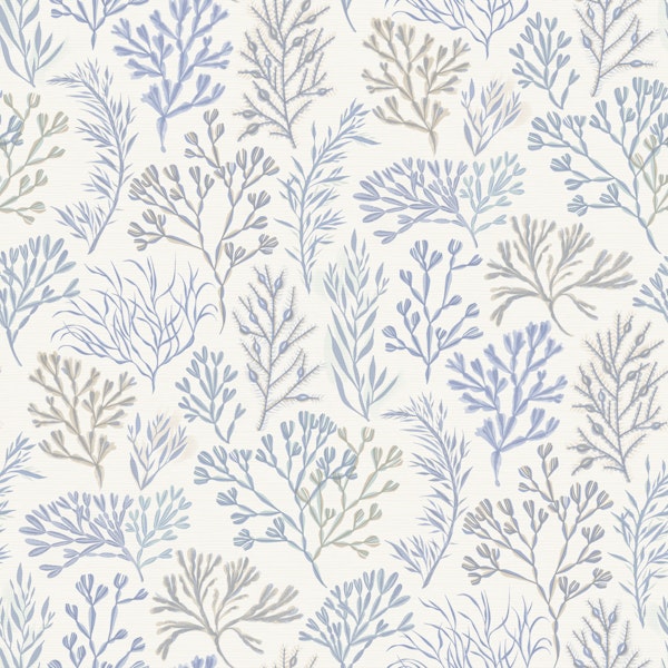 Pale Blue Seaweed Botanical Extra Large