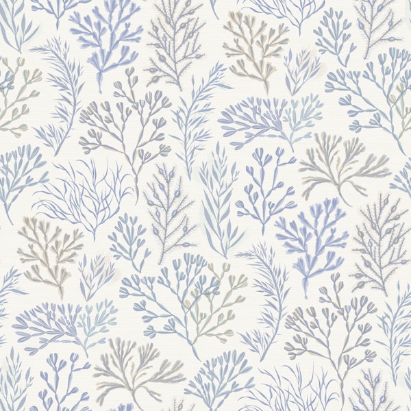 Pale Blue Seaweed Botanical Large