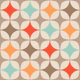 Mid Century Modern Geometric Petal Tan Orange