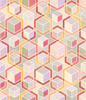 Abstract 3D Cubes in Warm Pastels Large wallpaper