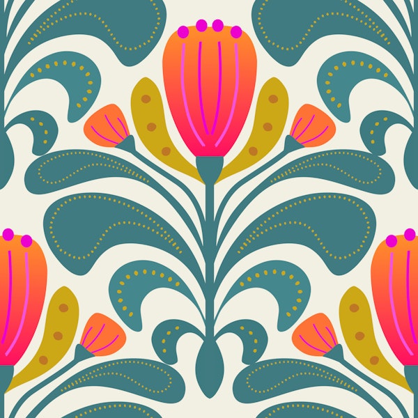 Bold Tulip Folk Art