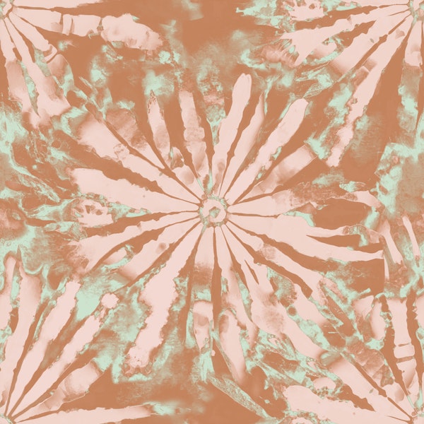 Peach Mint Tie Dye Burst