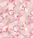 Berry Blush and Beige Hexagon Blocks Large