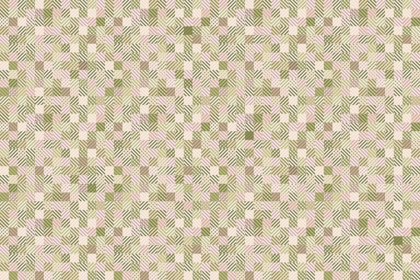 Quilt patchwork checkboard - green & pink