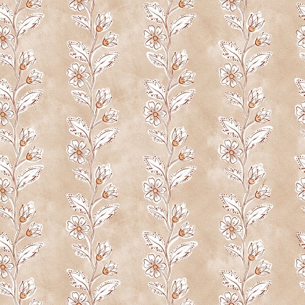 Vintage Floral Stripes