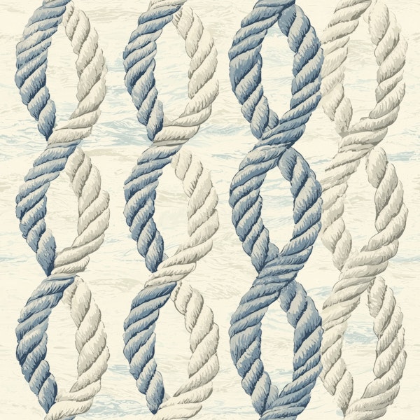 Nautical Rope Twist Navy Pattern