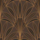Art Deco palm leaves fan earth tones