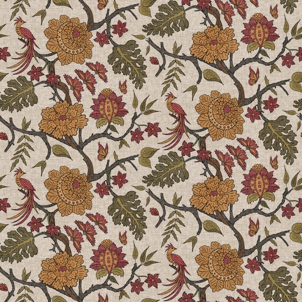 Moss & Saffron Chintz Botanical