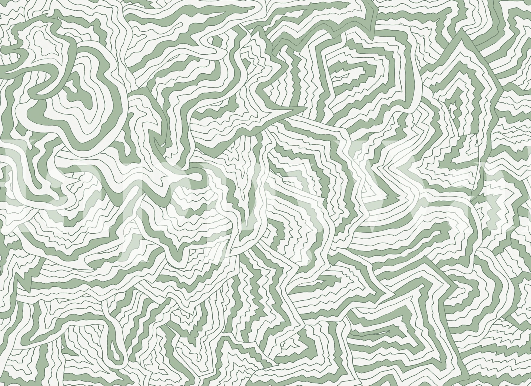 Papel de parede Modern Mint Maze em um cômodo