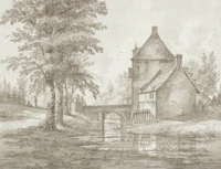 The Old Gate House - Sepia behang
