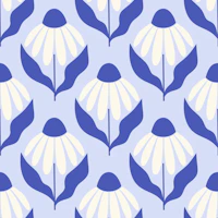 Midcentury Daisies Pattern wallpaper