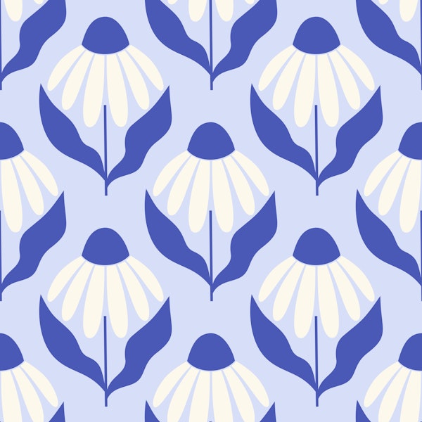 Midcentury Daisies Mural