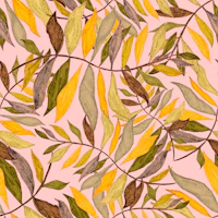 Exotic Floral Leaf Print papiers peint
