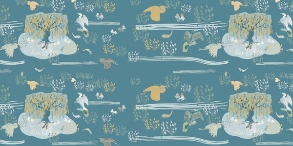 River Life in Blue & Yellow