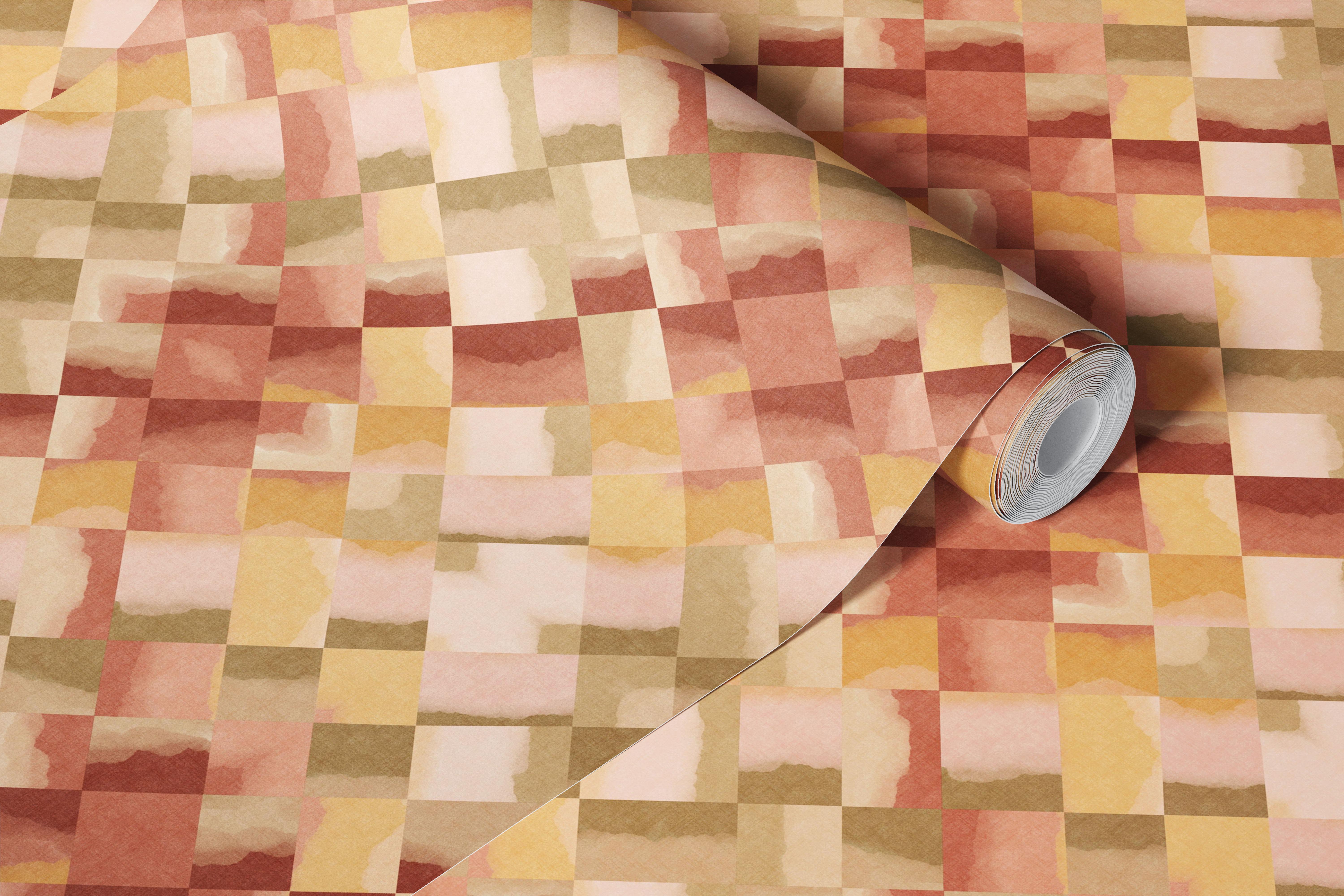Relax Sunset Painted Checker tapet i et rom