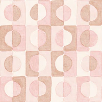 Watercolour Geometric - Terracotta Sunset wallpaper