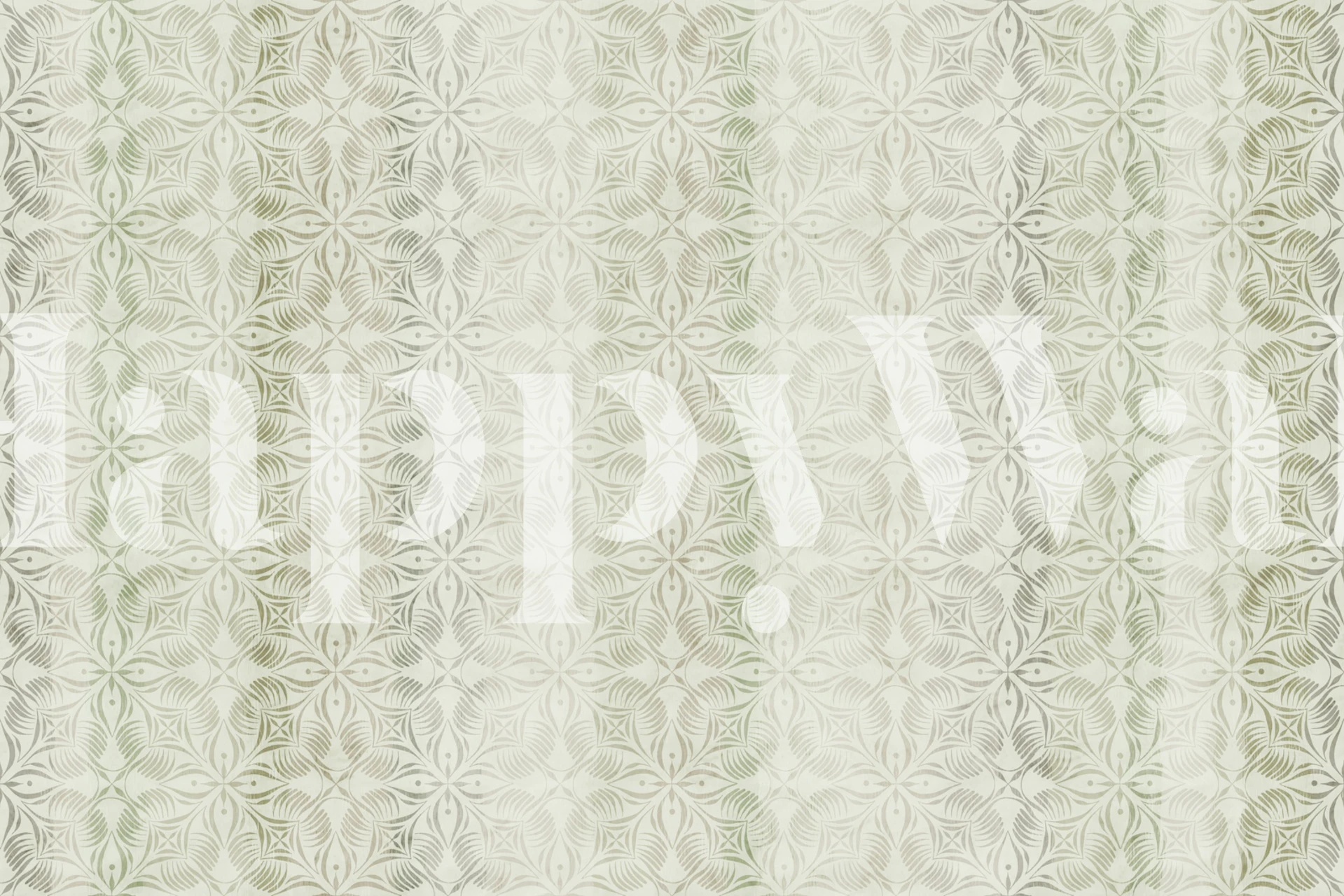 Boho Sunwashed Muted Sage Lattice behang