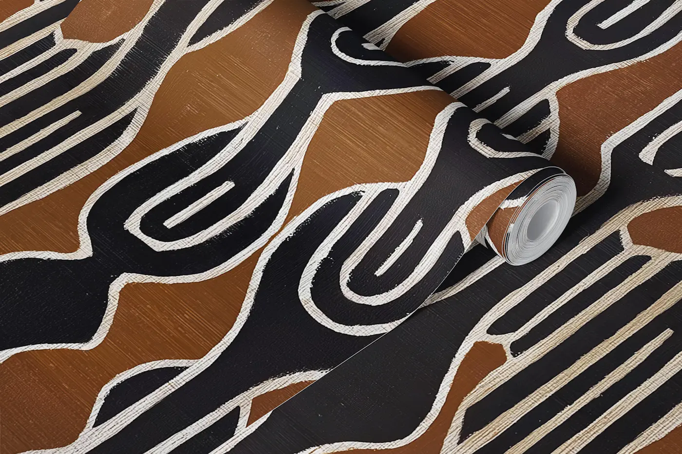 Mid Century African Tribal wallpaper roll