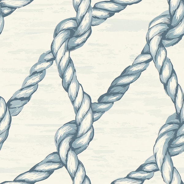 Coastal Blue Rope Weave Pattern