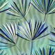 Coastal Palm Leaves Blue Green