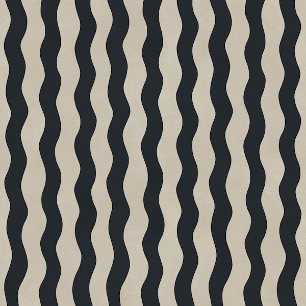 Black Beige Wavy Stripes
