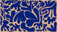 Blue Matisse Shapes tapete