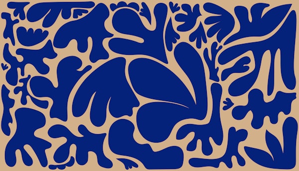 Blue Matisse Shapes