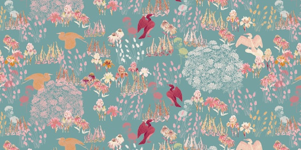 Riverside Meadow in Teal